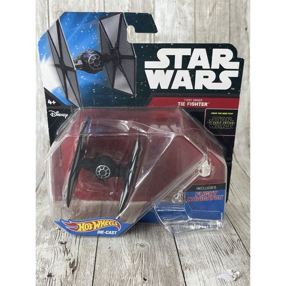 Hot Wheels Star Wars Force Awakens Tie Fighter W/ Flight Navigator Spaceship New - Picture 1 of 6